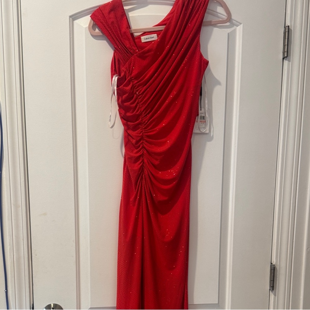 Calvin Klein Tao Red-orange Gown